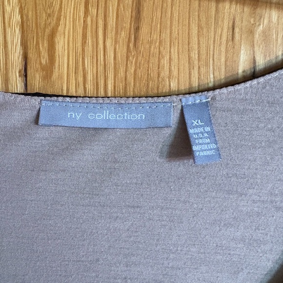 NY Collection Elegant Black Sheer Women's Top - Picture 5 of 7